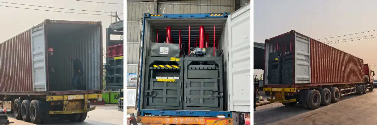 Indian Customer Orders 2 Containers of Vertical Balers After Finding Us on Facebook
